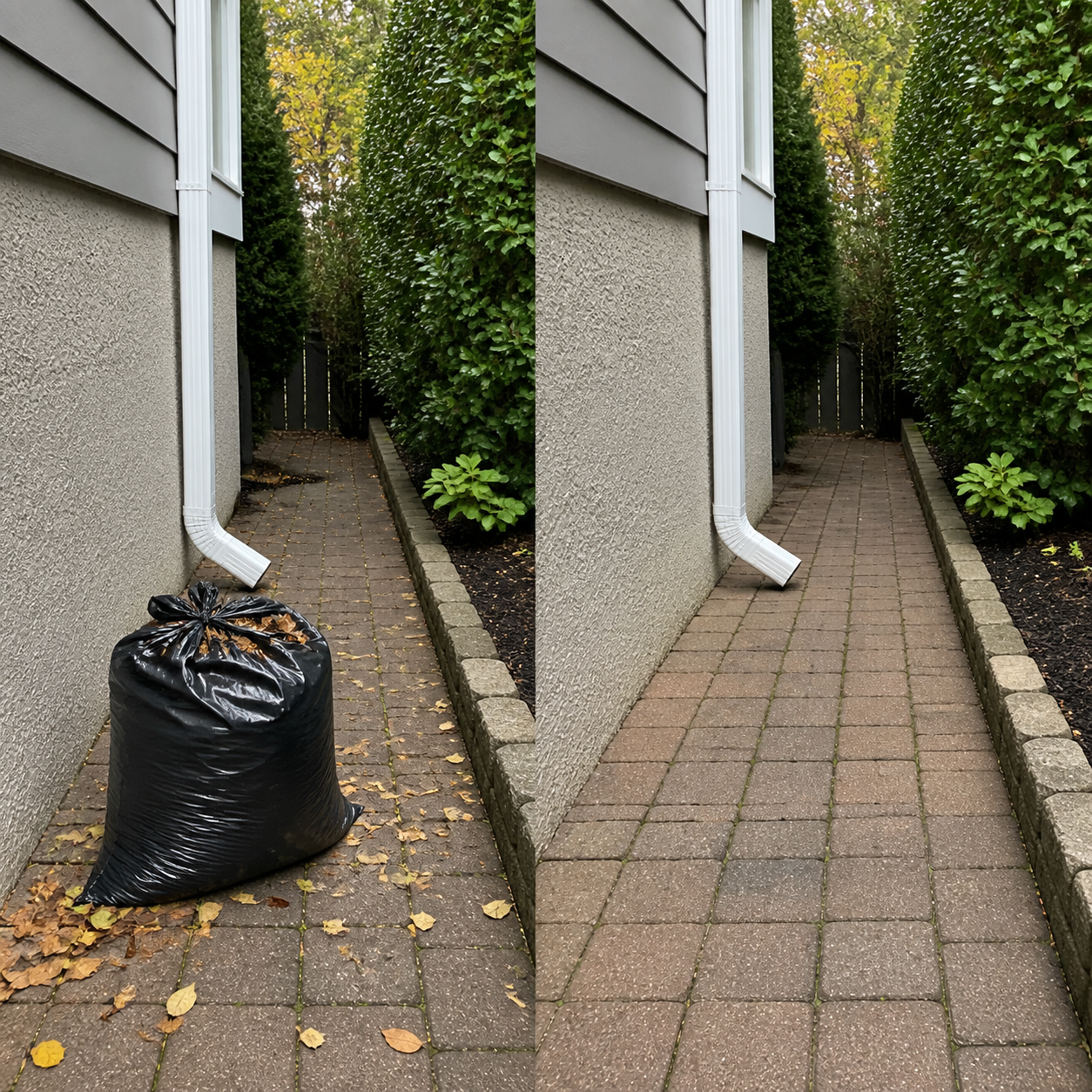 Gutter debris cleanup