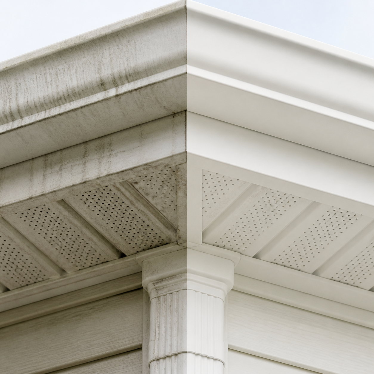 Soffits, fascia and gutter exteriors